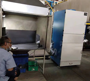 電機公司打磨鋁粉安裝濾筒除塵器