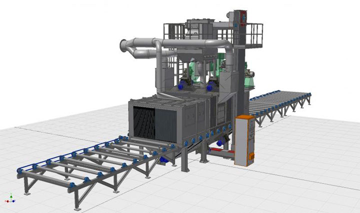 H型鋼通過式拋丸機(圖2) H型鋼通過式拋丸機(圖2)